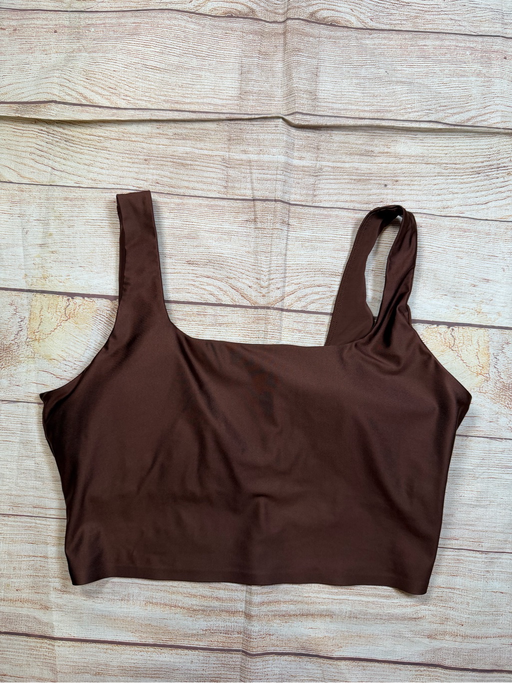 Victoria's Secret Brown Square-Neck Crop Top